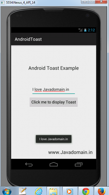 display a variable in a toast android studio display a variable in a toast android studio