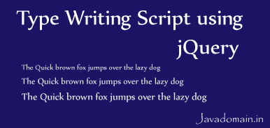 Type writing script using jQuery – NgDeveloper